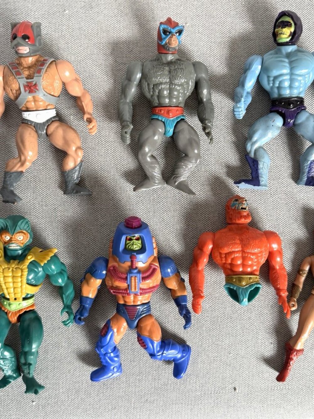 Vintage 80's MOTU Action Figures Teela Mer-Man Skeletor Zodac Stratos Man-E-Face